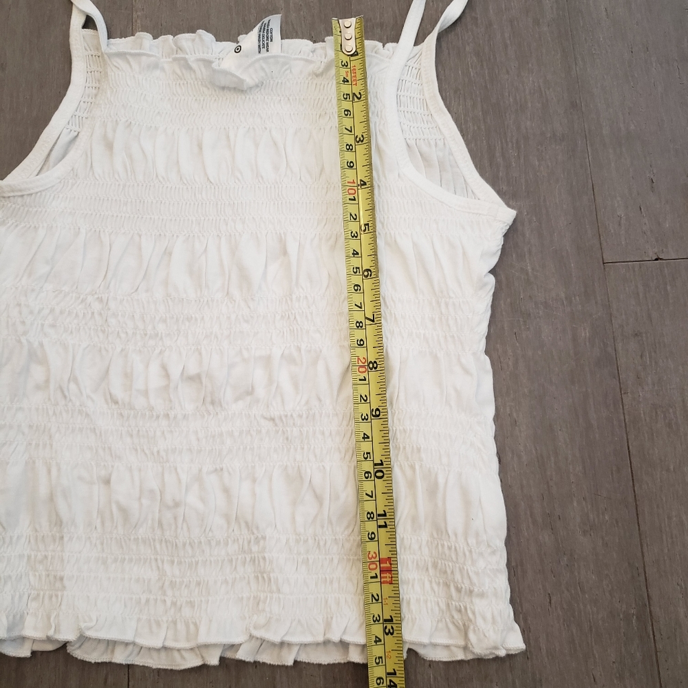 ▫️YOUTH Girls White Rouched Tank Top▫️ - Picture 7 of 8